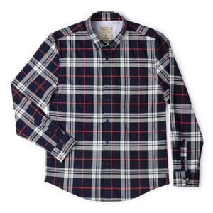 RSVLTS Sir Plaidrick Stewart BorlandFlex Long Sleeve Flannel (2024 Fit) in Black — front view