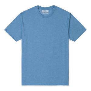 RSVLTS Heather Light Blue Crewneck Tee in Blue — front view