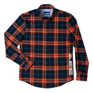 RSVLTS Oh My Flanta! BorlandFlex Long Sleeve Flannel in Blue — front view