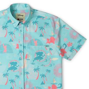 RSVLTS Wayfinding KUNUFLEX Short Sleeve Shirt in Blue — front view
