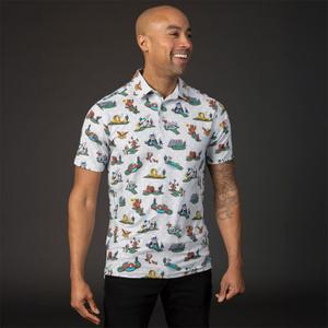 RSVLTS POTUS Putt-Putt All-Day Polo in Gray — front view