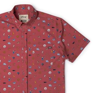RSVLTS Road Trip Trinkets KUNUFLEX Short Sleeve Shirt in Red — front view