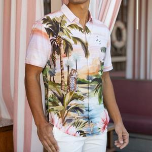 RSVLTS Oasis Bamboo Short Sleeve Shirt in Multicolor — front view