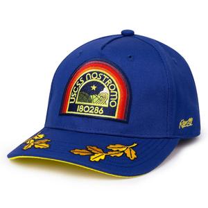 RSVLTS USCSS Nostromo 5-Panel Curved Brim Hat in Blue — front view
