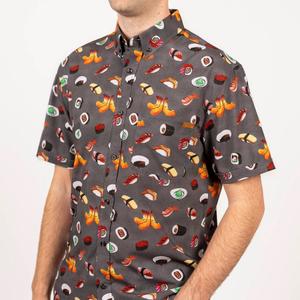 RSVLTS How I Roll KUNUFLEX Short Sleeve Shirt in Gray — front view
