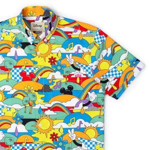 RSVLTS Dreamland Drip KUNUFLEX Short Sleeve Shirt in Multicolor — front view