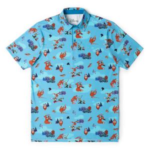 RSVLTS Gone Footin’ All-Day Polo in Blue — front view