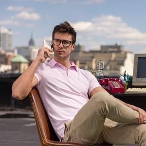 RSVLTS Social Club All-Day Polo in Pink — front view