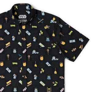 RSVLTS It's a Treat! KUNUFLEX Short Sleeve Shirt in Black — front view
