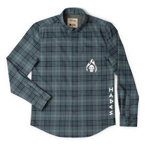 RSVLTS Lord of the Dead BorlandFlex Long Sleeve Flannel (2024 Fit) in Green — front view