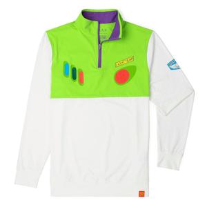 RSVLTS The Buzz Quarter Zip in Green — front view