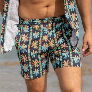 RSVLTS Fleur-escent Bamboo Resort Shorts in Multicolor — front view