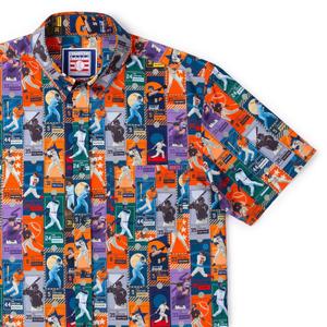 RSVLTS Home Run Heroes KUNUFLEX Short Sleeve Shirt in Multicolor — front view