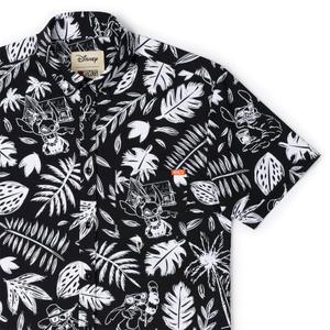 RSVLTS Hawaiian Hijinks KUNUFLEX Short Sleeve Shirt in Black — front view