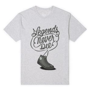 RSVLTS Legends Never Die (Heather Gray) Crewneck Tee — front view
