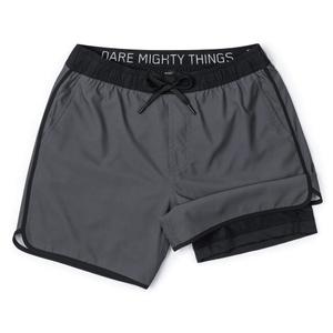 RSVLTS Iron Gate V2 Lined Training Shorts in Gray — front view