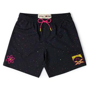 RSVLTS Star Power Hybrid Shorts in Black — front view