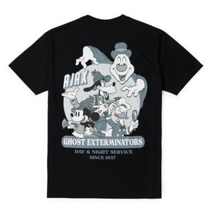 RSVLTS Ajax Ghost Exterminators Crewneck Tee in Black — front view