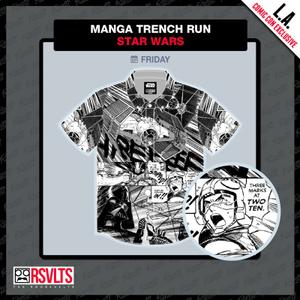 RSVLTS Manga Trench Run KUNUFLEX Short Sleeve Shirt in White — front view