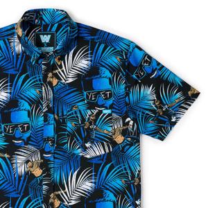 RSVLTS Main Event KUNUFLEX Short Sleeve Shirt in Black — front view