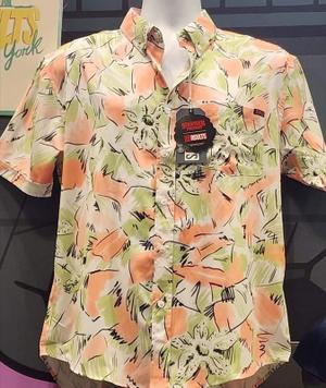 RSVLTS Hopper’s First Date KUNUFLEX Short Sleeve Shirt in White — front view