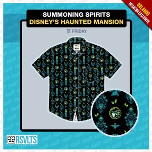 RSVLTS Summoning Spirits KUNUFLEX Short Sleeve Shirt in Black — front view