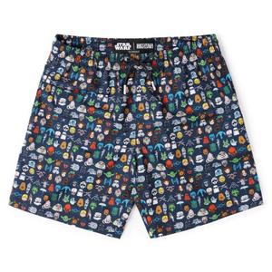 RSVLTS Cartoon Cosmos Hybrid Shorts in Blue — front view