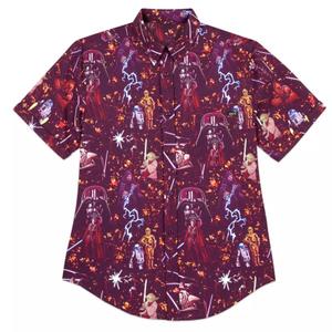 RSVLTS Sith Montage KUNUFLEX Short Sleeve Shirt in Purple — front view