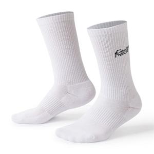 RSVLTS Bolt the White Crew Socks in White — front view