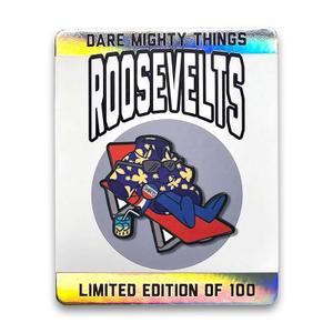 RSVLTS Lil Kunu (Relaxing) Enamel Pin in Multicolor — front view